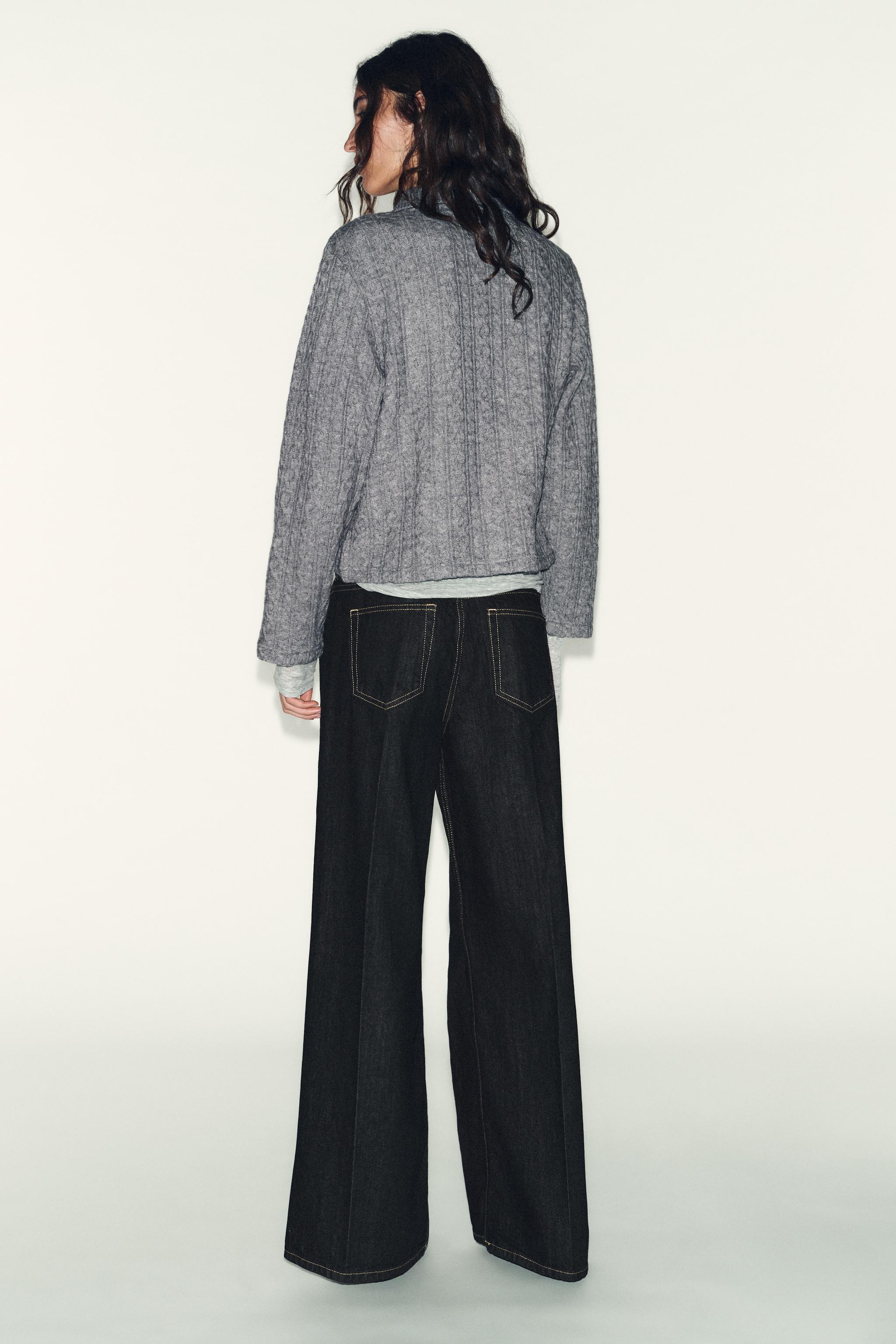 JEWEL COLLAR CABLE-KNIT SWEATER